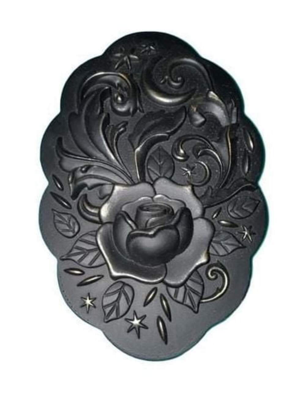 Witch Casket Black Rose Plaque with Poem Wall Hanging